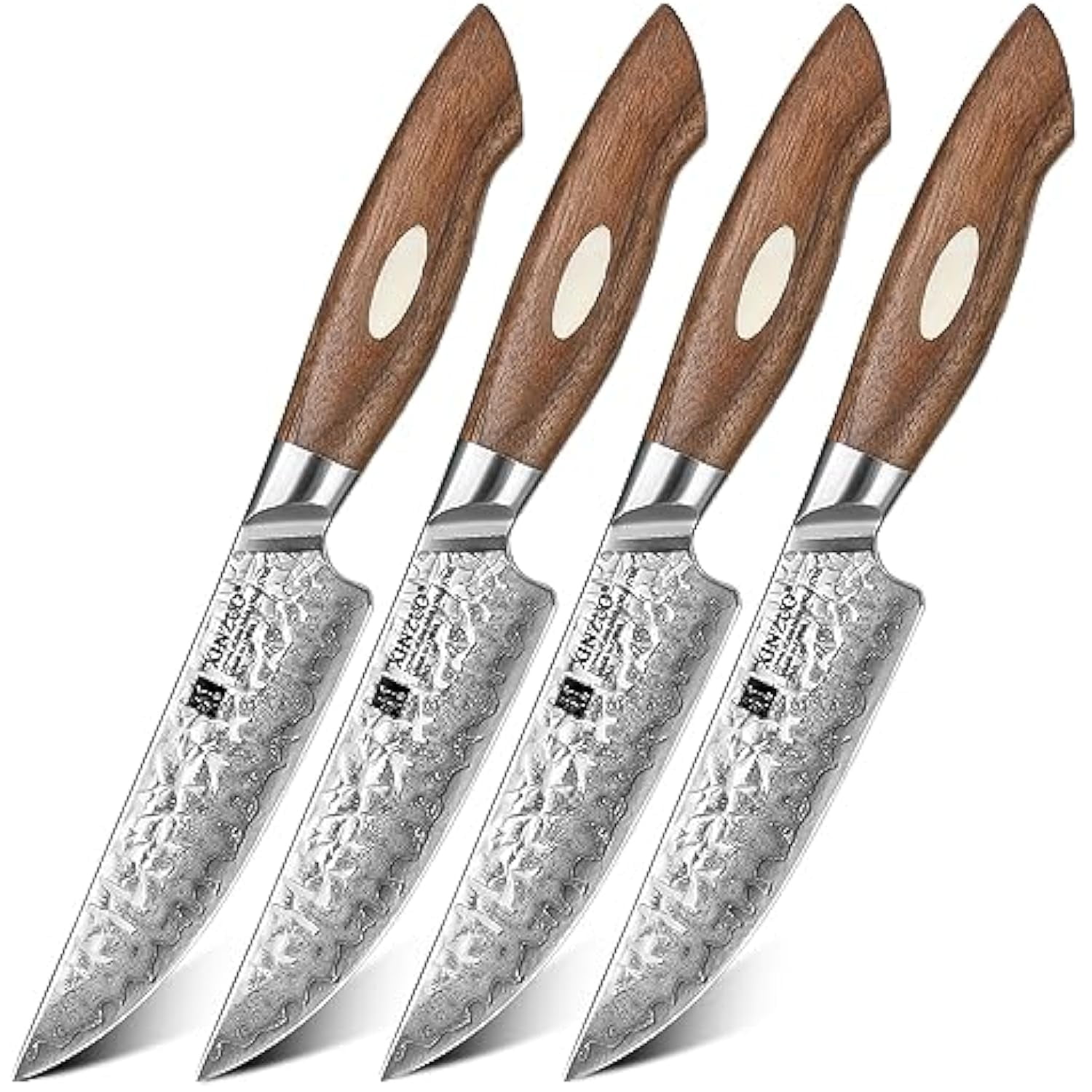 5 inch Steak Knives Set of 4, Japanese AUS-10 Steel 67 Layers Forged ...