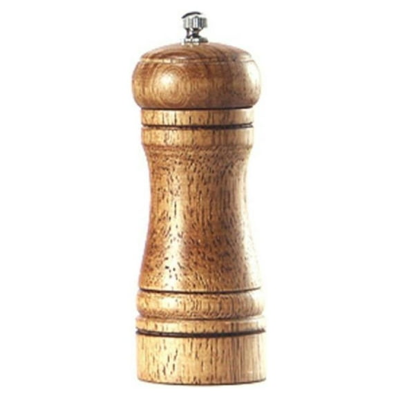 5 inch Tall Wooden Pepper Mill or Salt Mill,Best Pepper or Salt Grinder Wood with a Adjustable Ceramic Rotor and Easily Refillable,Oak Wood Pepper Grinder for Your Kitchen