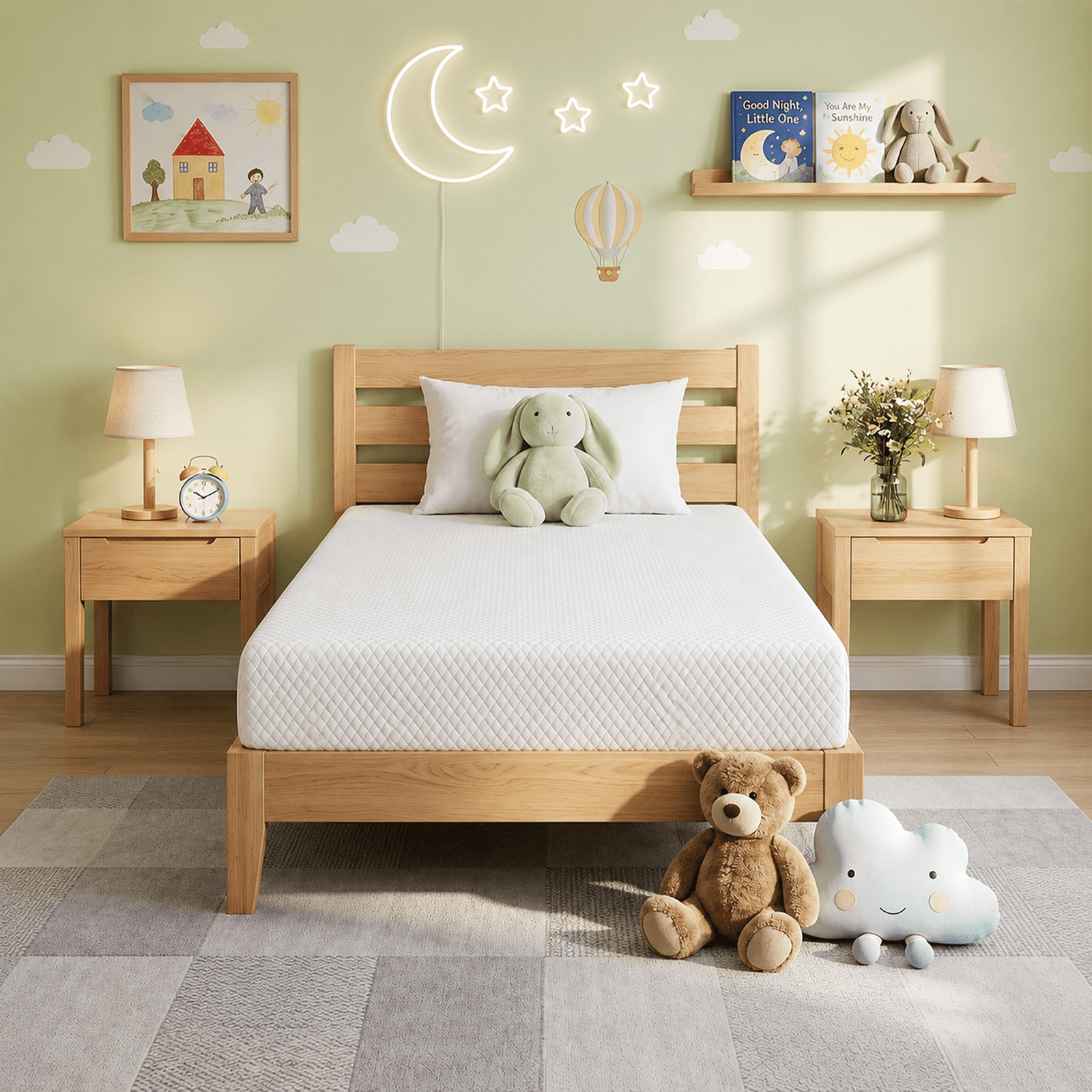 5 inch Twin Gel Memory Foam Mattress, Medium Firm mattress in a box, Cool and Skin-Friendly material for Kids & Adults