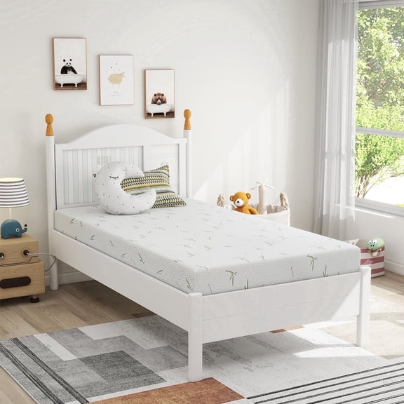 5 inch Twin Mattress in a Box,Memory Foam Mattress with Bamboo Cover