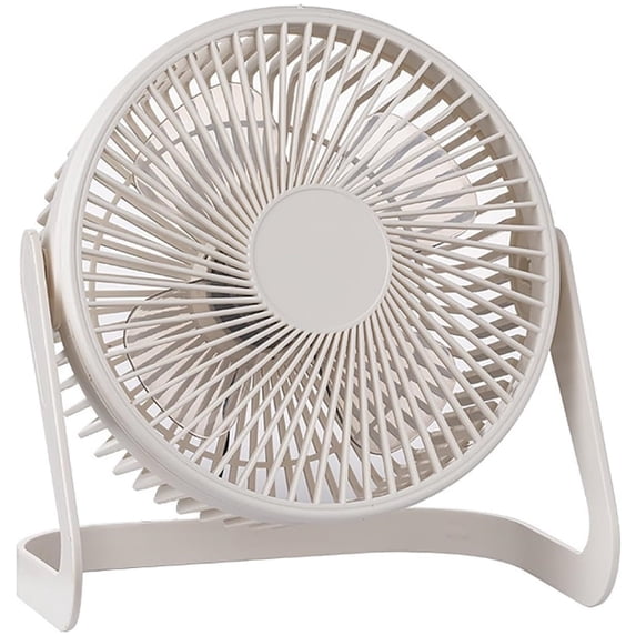 5 inch USB Desktop Fan,Small Desk Fan,Mini Table Fan,USB Powered Travel Fans,Personal Air Circulator Fan for Camping Office Home Outdoor,Strong Airflow & Quiet Operation,Rotatable Head,White