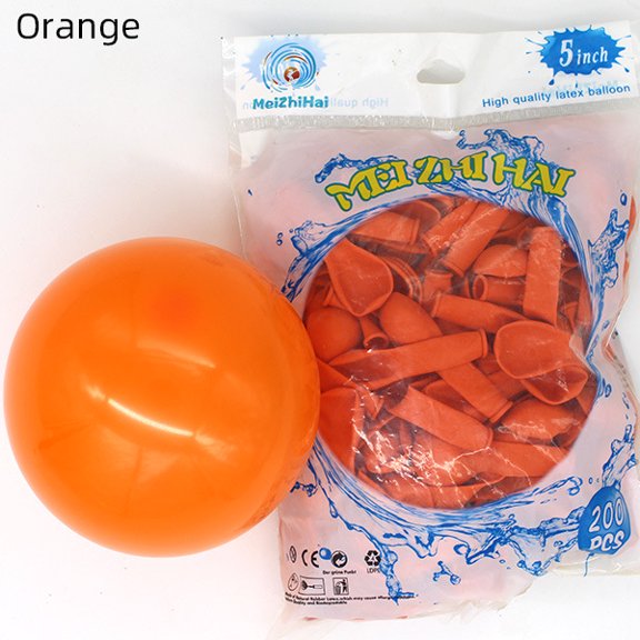 5 inch round ball decoration wedding party balloon latex transparent balloon set birthday balloon Christmas Christmas - Orange color