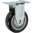 thumbnail image 1 of 5 inch x 1.25 inch PLY Polyurethane Medium Duty Industrial Non-Marking Top Plate Caster, 1 Rigid Caster, 300 LBS Load Capacity, BLACK (Single) - ICON 5000 Series, 1 of 1