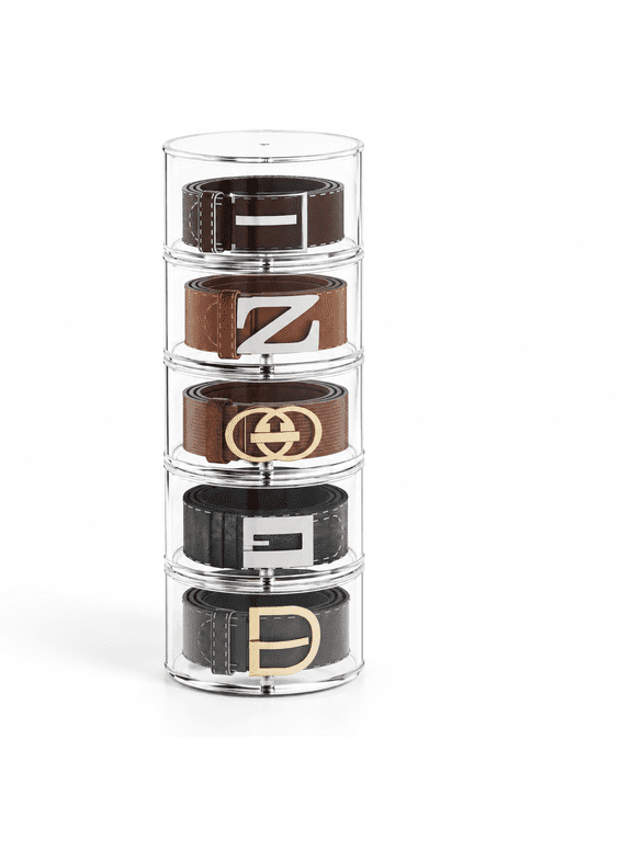 5-layer Clear Belt Storage Organizer Closet Accessory Holder