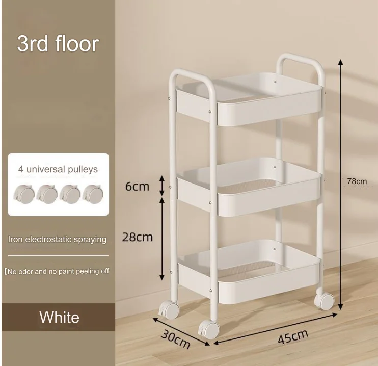 5-layer Floor-standing Kitchen Bathroom Toilet Mobile Baby Supplies ...