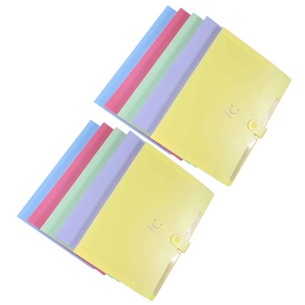 5-layer Plastic Accordion Document Storage Bag Folder (mixed Colors ...