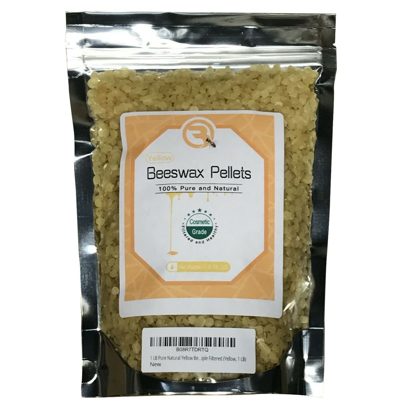 5 lb 100% Pure Natural Yellow Beeswax Pellets for Crafting Candle Soap Making Lip Balms Skin Care Product, Triple Filtered Cosmetic&nbsp;Grade