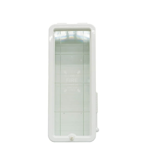 5 lb. Fire Extinguisher Cabinet FireTech Indoor Outdoor White Surface Mount