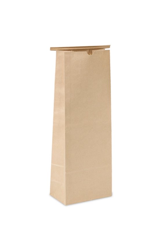 5 lb Kraft Tin Tie Coffee Bags - 6 1/2in. X 4in. X 18in. - Pack of 100 (CN5T)