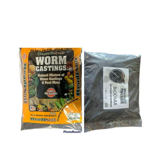 5 lb. Readi Soil Worm Castings and 5 lb. Biochar