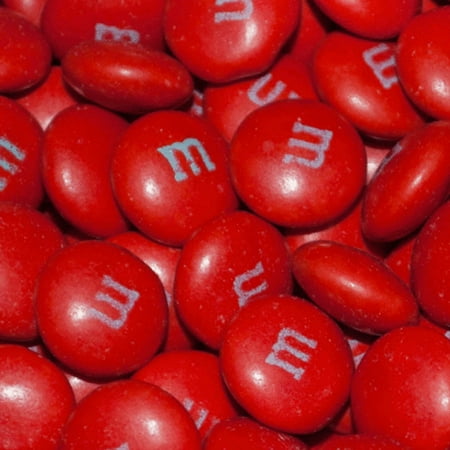 1,875Pcs Red Coated M&M's Milk Chocolate Candy (3.75lb Bag)