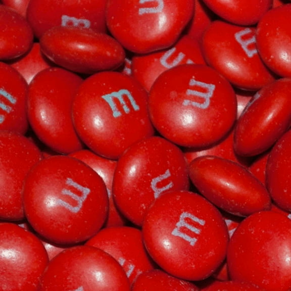 1,875Pcs Red Coated M&M's Milk Chocolate Candy (3.75lb Bag)