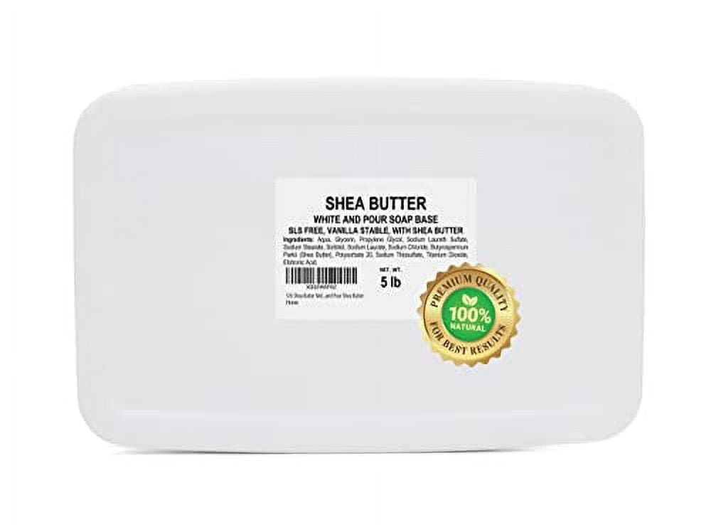 2 lb All Natural White Shea Butter Soap Base for Soap Making Melt and Pour  Shea Butter Glycerin Soap Base for Soap Making by Essencetics 