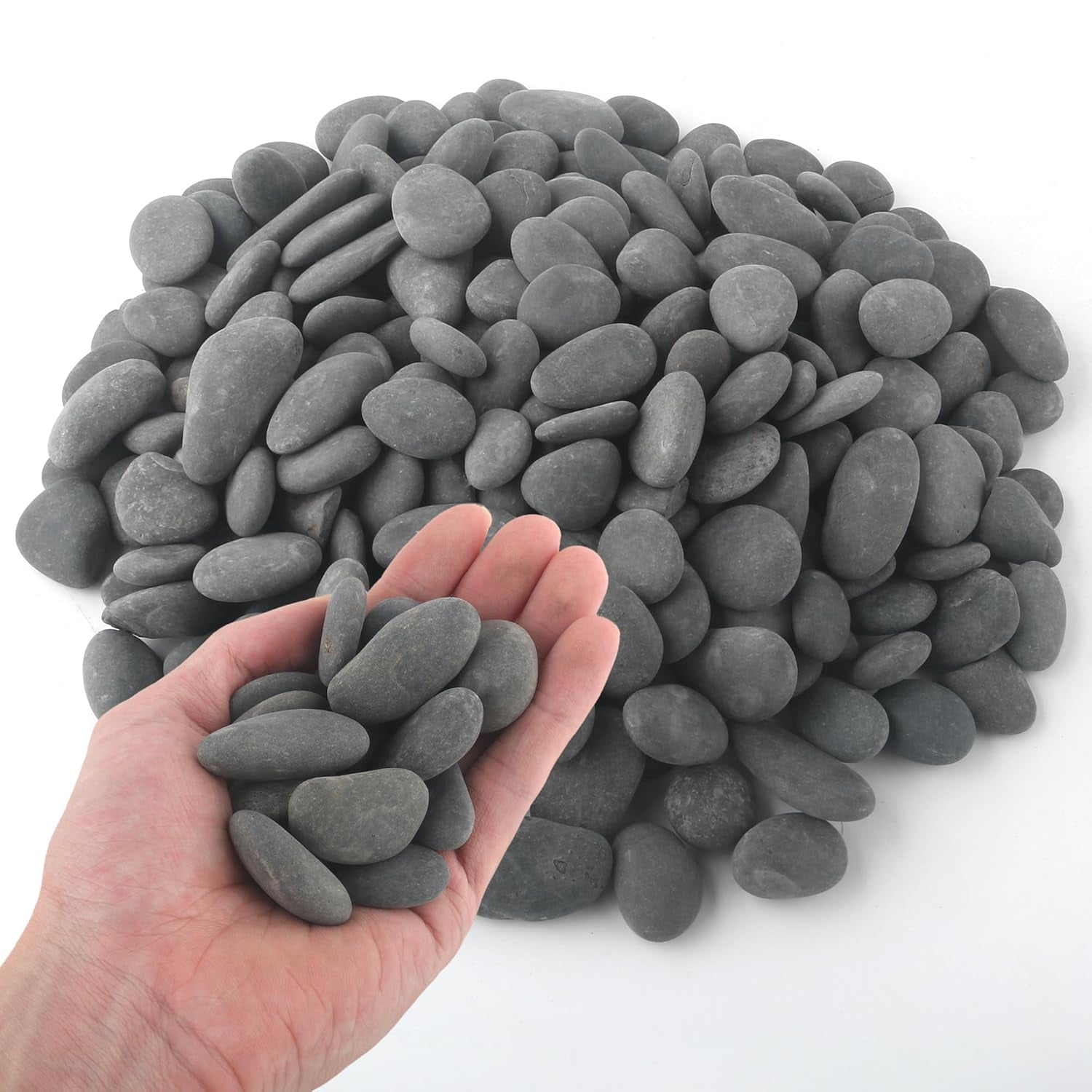 5 lbs Mexican Beach Pebbles, 0.4-1 Inch Natural River Rocks for Indoor ...