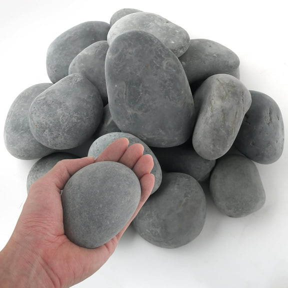 5 lbs Mexican Beach Pebbles, 2-3 Inch Decorative River Rocks for Fish Tank Aquarium Fountain, Decorative Pebbles for Garden Landscng, Home Dcor, Outdoor Paving Walkways Pathways Backyard