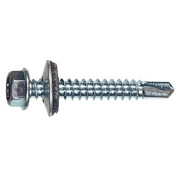 5 lbs No. 12 Size x 1 in. Pro-Twist Hex Head Screw with Washer, Silver - Pack of 79