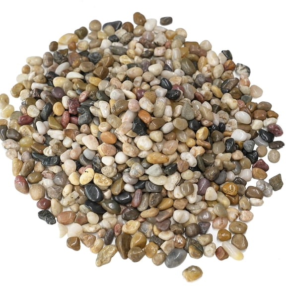 5 lbs Pebbles for Indoor Plants, Vase, Succulent, 3/8" Gravel for Plants, Pots Indoor, Bamboo Rocks for Bamboo Plants, Decorative Small River Rock, Highly Polished