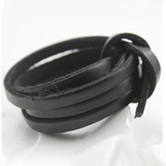 5 m Flat Leather Jewelry Cord Jewelry DIY Making Material Black 8x2mm