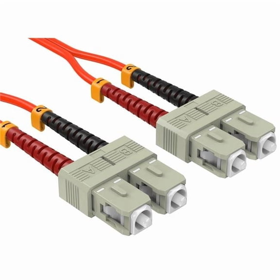 5 m SC&SC Duplex 50-125 Multimode OM2 Fiber Optic Cable - Orange