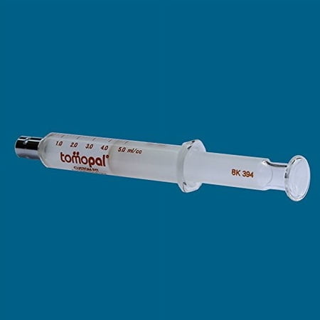 5 ml Glass Syringe (Per Pack 6) w/0.2 ml Graduation for Industrial or Dissolved Gas Analysis - Made in Japan
