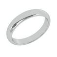 thumbnail image 1 of 5 mm 14K White Gold Wedding Band Plain Low Dome Style High Polished Band Ring, 1 of 3
