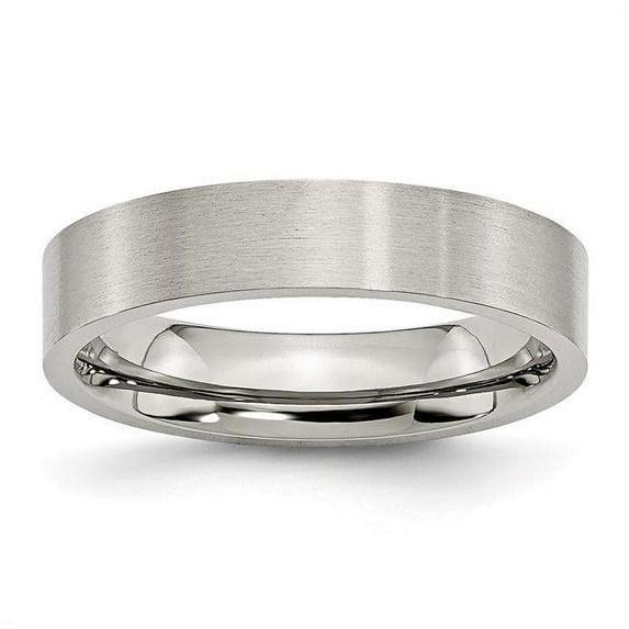 5 mm Stainless Steel Flat Brushed Band - Size 11