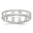 thumbnail image 1 of 5 mm Sterling Silver Design Edge Band - Size 5, 1 of 1