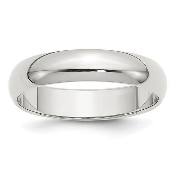 5 mm Sterling Silver Half-Round Band, Polished - Size 6.5