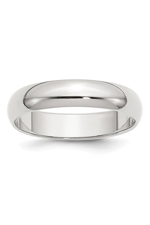 5 mm Sterling Silver Half-Round Band, Size 11