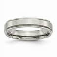thumbnail image 1 of 5 mm Titanium Ridged Edge Polished Band - Size 11.5, 1 of 1