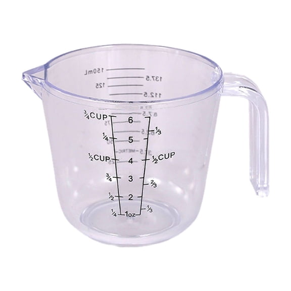 5 oz/ 150 ml Thickened Transparent Graduated Measuring Cup, Clear Accurate Scale PS Measuring Cylinder, Impact Resistant Liquid Measuring Cup for Baking Cooking Kitchen Daily Use
