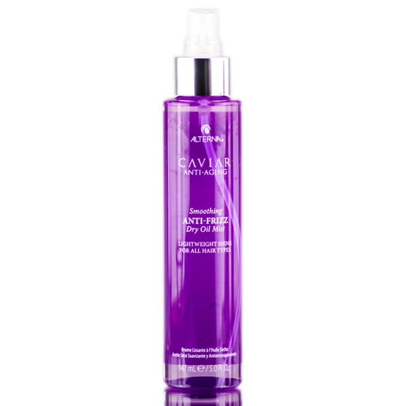 5 oz , Alterna Caviar Smoothing Anti-Frizz Dry Oil Mist Hair - Pack of 2 w/ Sleekshop Teasing Comb