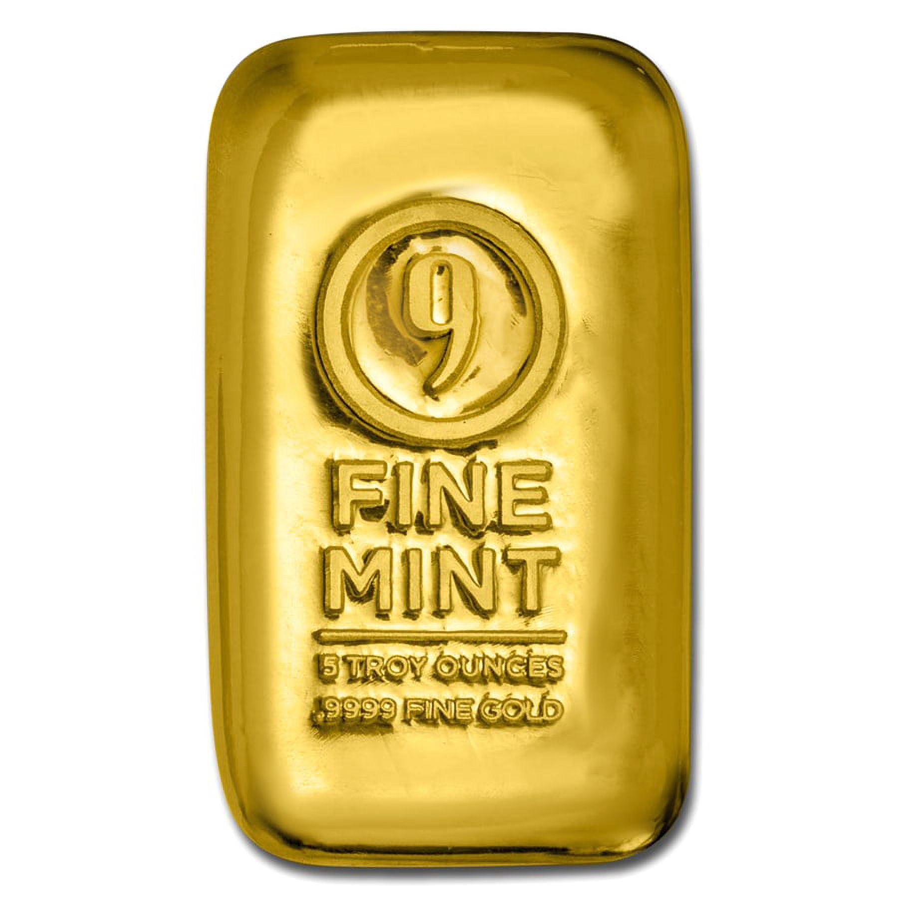 5 oz CastPoured Gold Bar 9Fine Mint