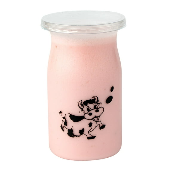 Mini Serve 5 oz Clear Plastic Happy Cow Yogurt Cup - with Lid - 2 1/4" x 2 1/4" x 3 1/2" - 100 count box