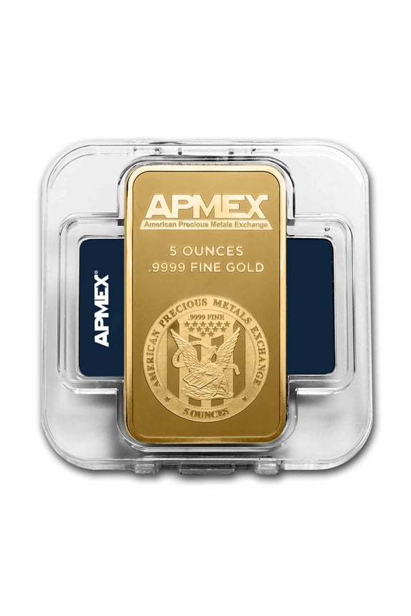 5 oz Gold Bar - APMEX (In Capsule)