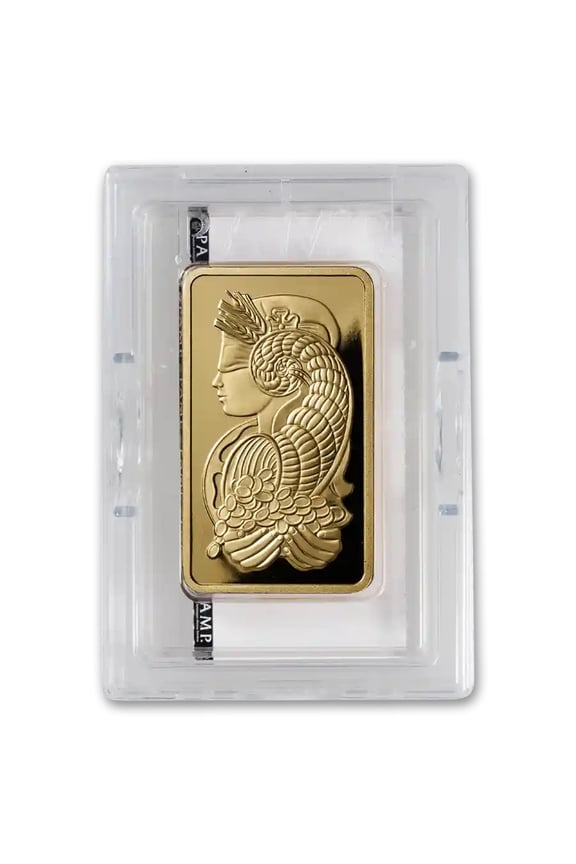 5 oz Gold PAMP Suisse Lady Fortuna Veriscan Bar w/ Assay