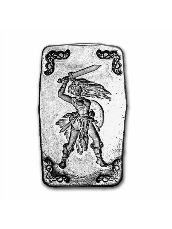 5 oz Hand Poured Silver Bar - Viking Warrior: Shield Maiden