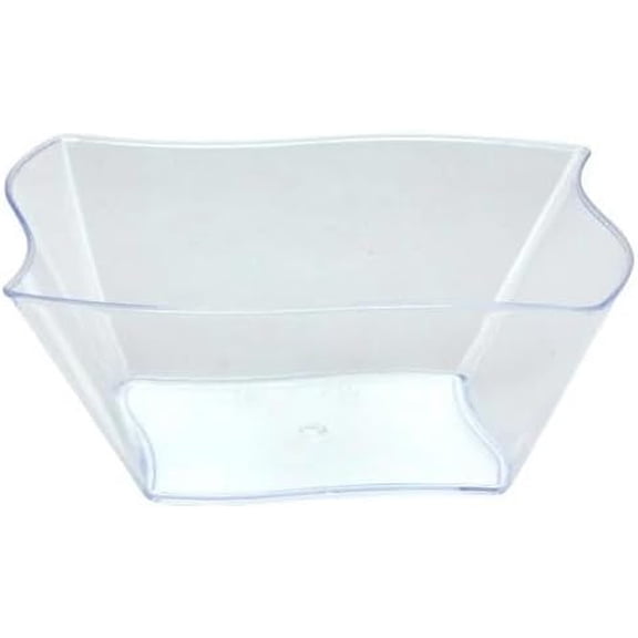5 oz Mini Clear Plastic Twist Dish – Disposable Elegant Serving Bowl for Appetizers Desserts Tasting Samples Sauces and Snacks Ideal for Parties Weddings Catering Events and Buffet Displays (12)