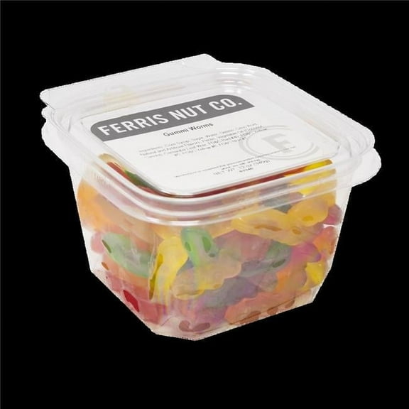 5 oz Mini Gummy Worms Neon Candy - Pack of 12