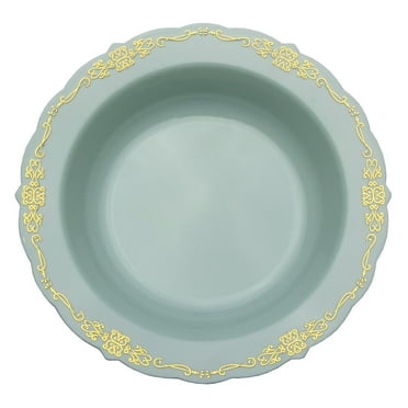 5 oz Robin Blue Victorian Design Wedding and Holiday Dinner Bowls - 20 Ct.