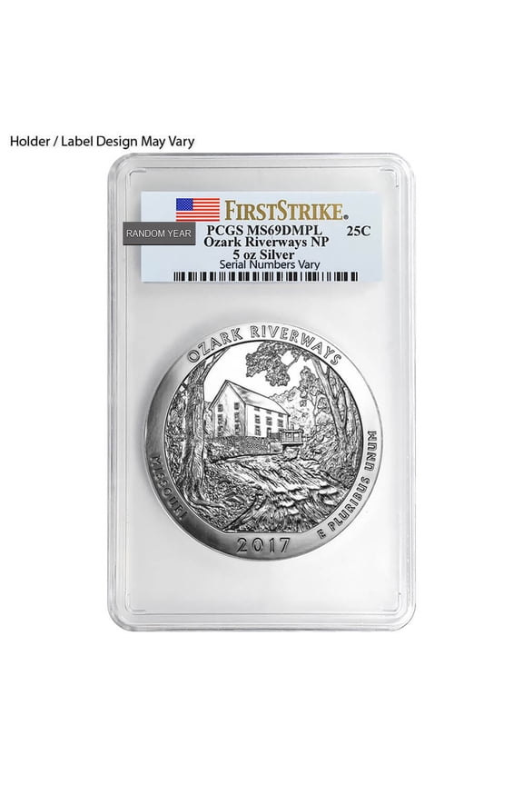 5 oz Silver America the Beautiful ATB PCGS MS 69 DMPL (Random Year)