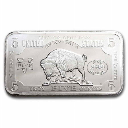 5 oz Silver Bar - 1901 $10 Bison