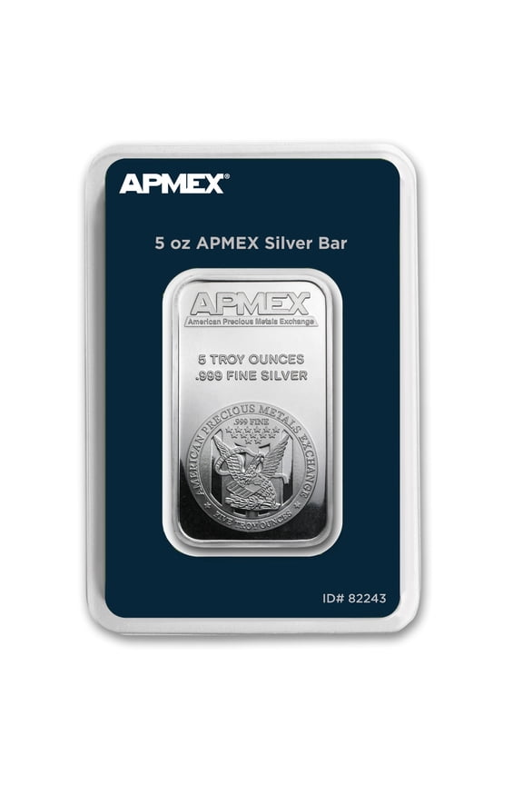 5 oz Silver Bar - APMEX (TEP Packaging)