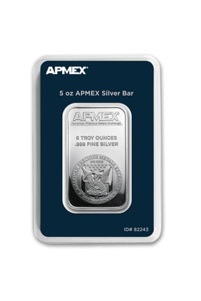 5 oz Silver Bar - APMEX (TEP Packaging)