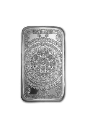 5 oz Silver Bar - Aztec Calendar