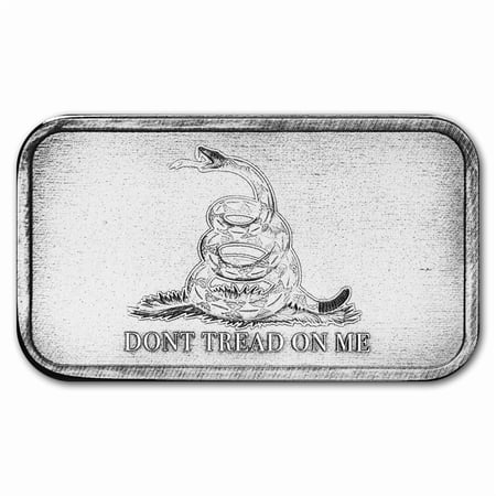 5 oz Silver Bar - Don't Tread On Me (Gadsden Flag)