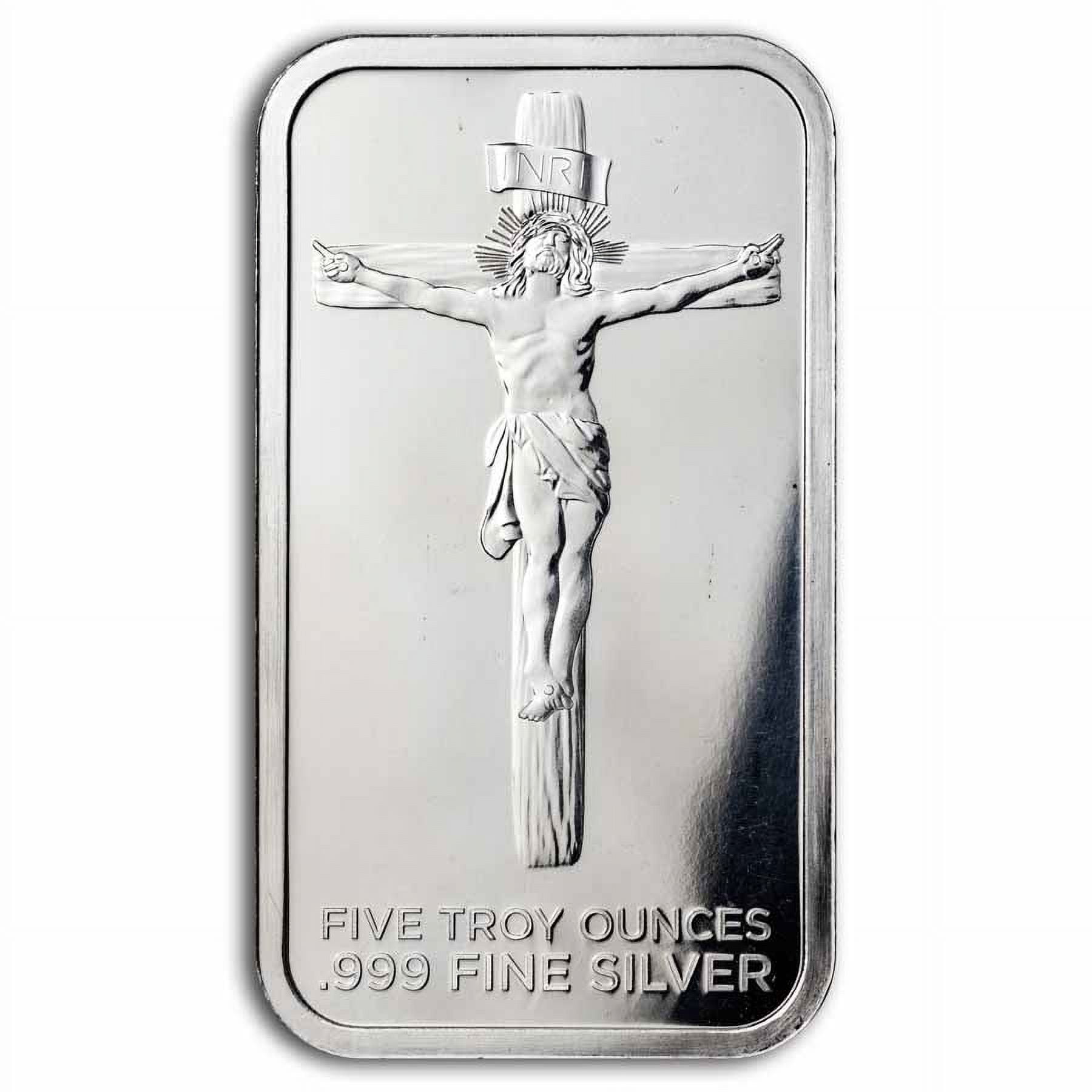 9FINE MINT 5 oz Silver Bar - Jesus