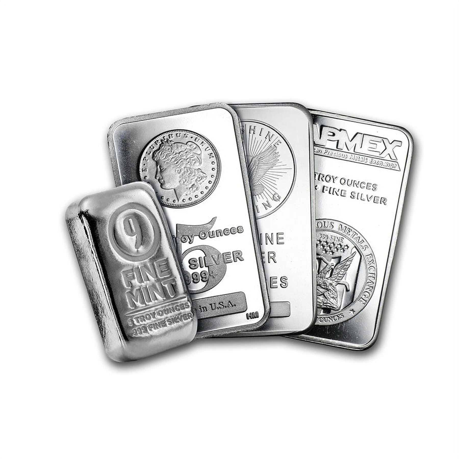 Silver Bullion Bars, 5 oz .999 Fine Silver, Secondary Market