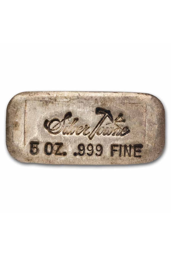 5 oz Silver Bar - Silvertowne (Poured/Vintage/Serial #)