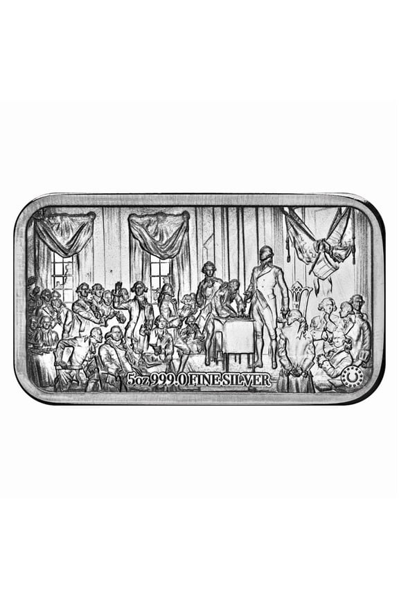 5 oz Silver Bar - U.S. Constitution